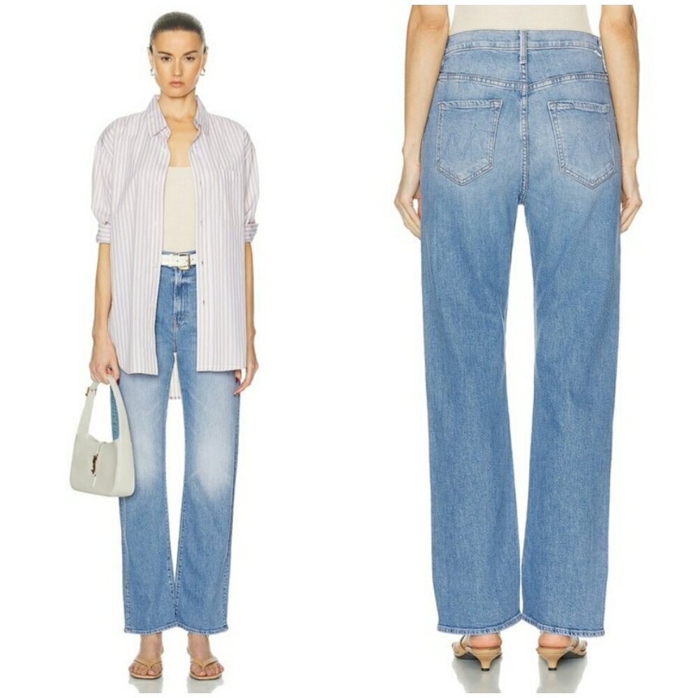 ๐MOTHER๐ Ditcher Zip Flood Jeans ~ Love On The Beat 26 NWT - Picture 7 of 16